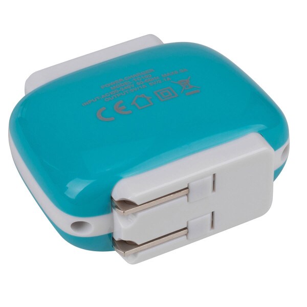 Main product image for Reiko TC100 2A USB Power Adapter 2-Port 5 VDC Blue 129-175